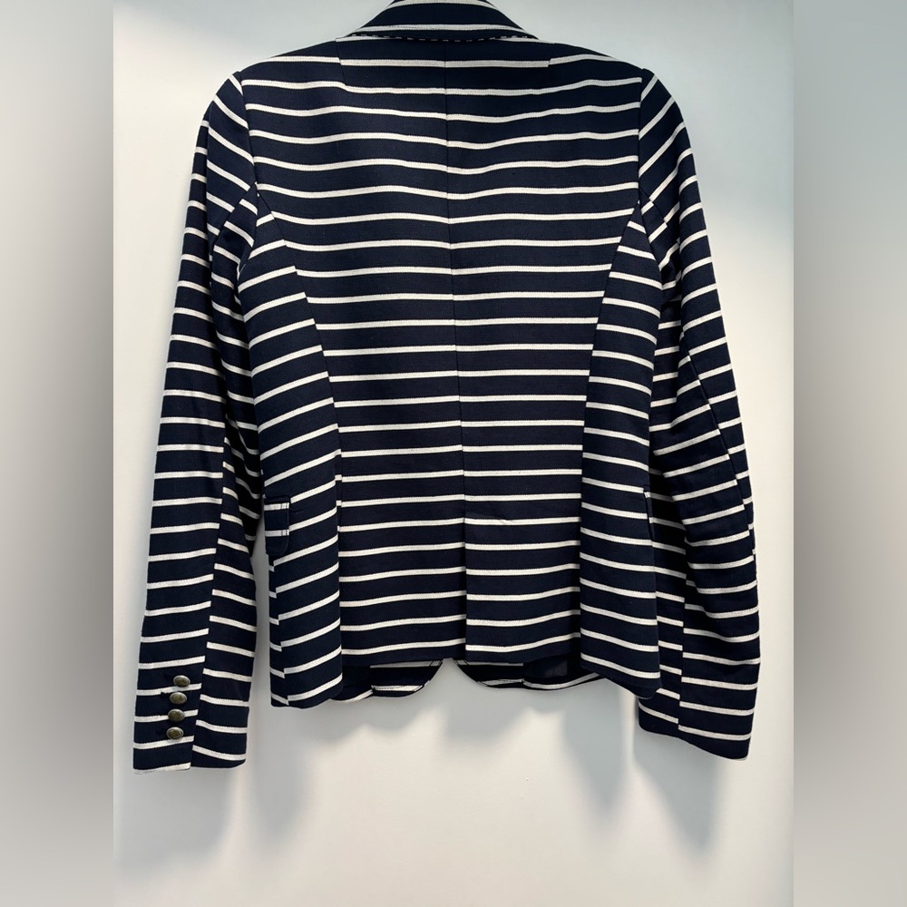 Navy Striped Blazer by Smart Set - Picture 2 of 5